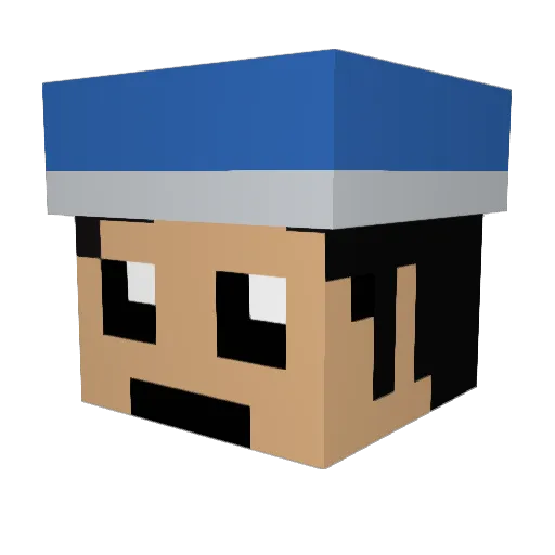 SyanKrown Minecraft avatar head, 3D render