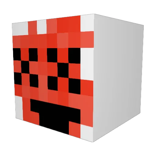SyanMan Minecraft avatar head, 3D render