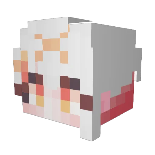 Syangeo Minecraft avatar head, 3D render