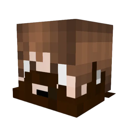 SyarkyHD Minecraft avatar head, 3D render