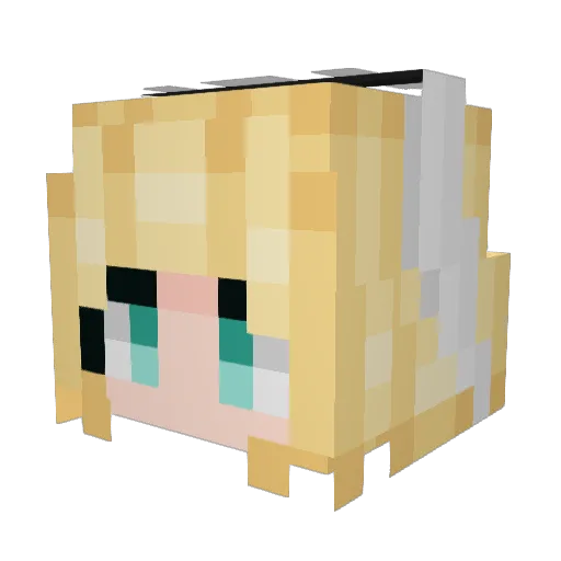 Syarochan Minecraft avatar head, 3D render