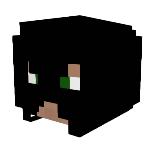 Syaruke Minecraft avatar head, 3D render