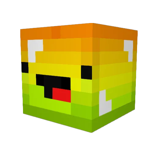 SybX Minecraft avatar head, 3D render