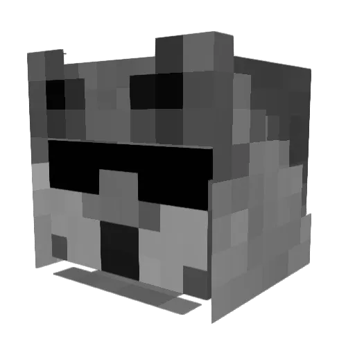 Syberico Minecraft avatar head, 3D render