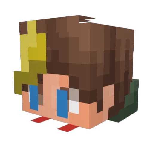 Sybii2210 Minecraft avatar head, 3D render