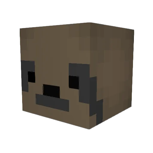 SybilSanity Minecraft avatar head, 3D render
