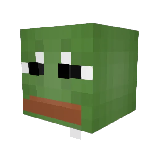 Sybilistic Minecraft avatar head, 3D render