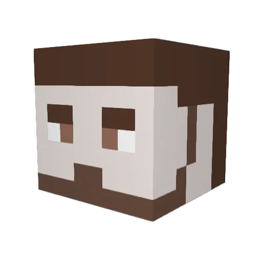 Sycamors Minecraft avatar head, 3D render