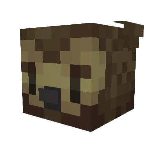 Sycek Minecraft avatar head, 3D render