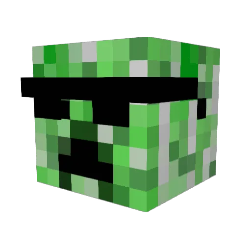 Sycfer Minecraft avatar head, 3D render
