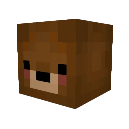 Sychrus Minecraft avatar head, 3D render