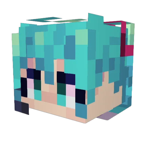 Sycka Minecraft avatar head, 3D render