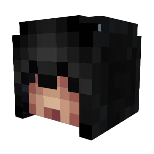 Syclen Minecraft avatar head, 3D render