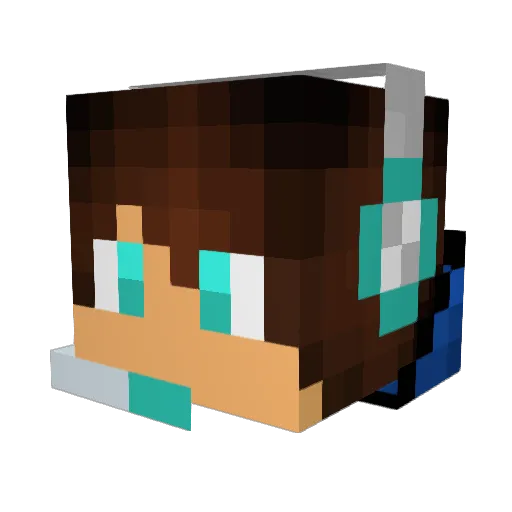 Sycolide Minecraft avatar head, 3D render