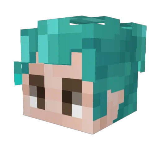 Sycoul24 Minecraft avatar head, 3D render