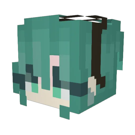 SydChaos Minecraft avatar head, 3D render