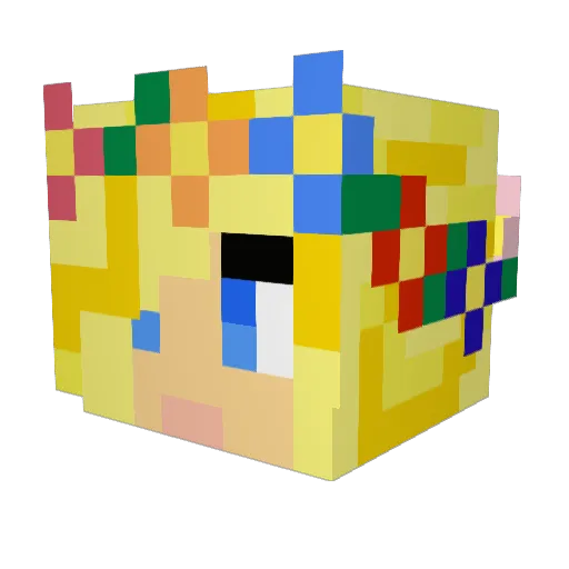 Sydbevington Minecraft avatar head, 3D render
