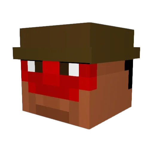 Syddog26 Minecraft avatar head, 3D render