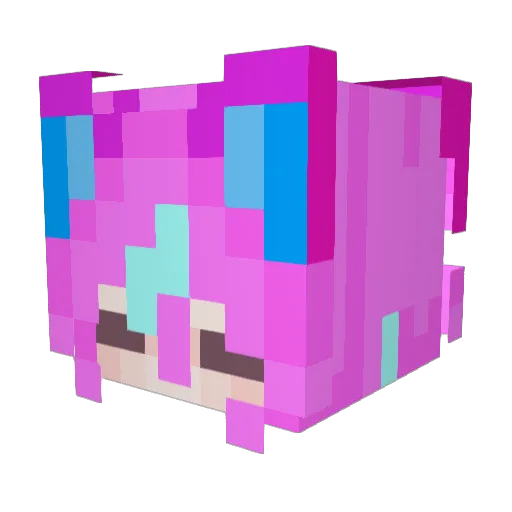 Sydhil Minecraft avatar head, 3D render