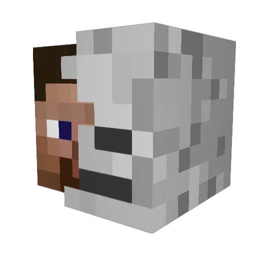 Sydistik Minecraft avatar head, 3D render