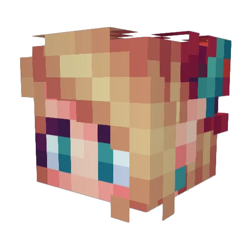 Sydjuani Minecraft avatar head, 3D render