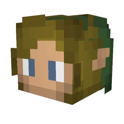 Sydnaster Minecraft avatar head, 3D render