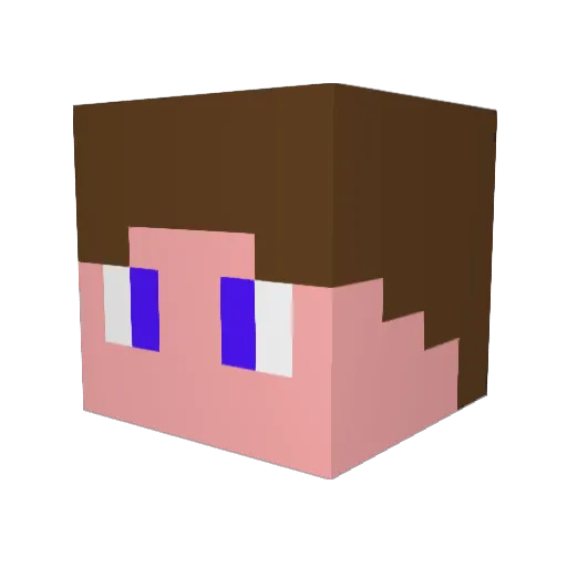 Sydney18 Minecraft avatar head, 3D render