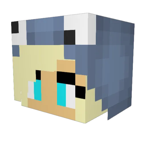 Sydney330 Minecraft avatar head, 3D render