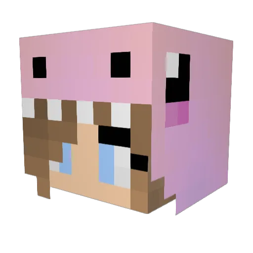 SydneyChloe1313 Minecraft avatar head, 3D render