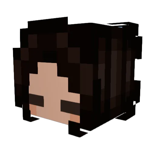 SydneyLikeBoba Minecraft avatar head, 3D render
