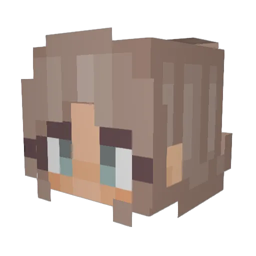 Sydneymag Minecraft avatar head, 3D render