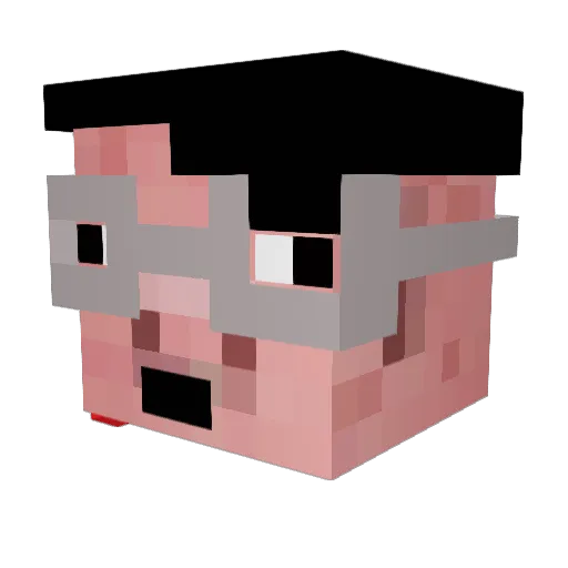 Sydock Minecraft avatar head, 3D render
