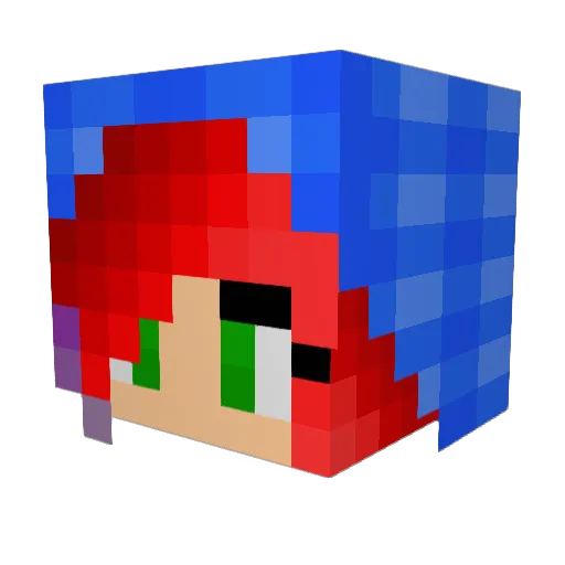Sydzaroks Minecraft avatar head, 3D render