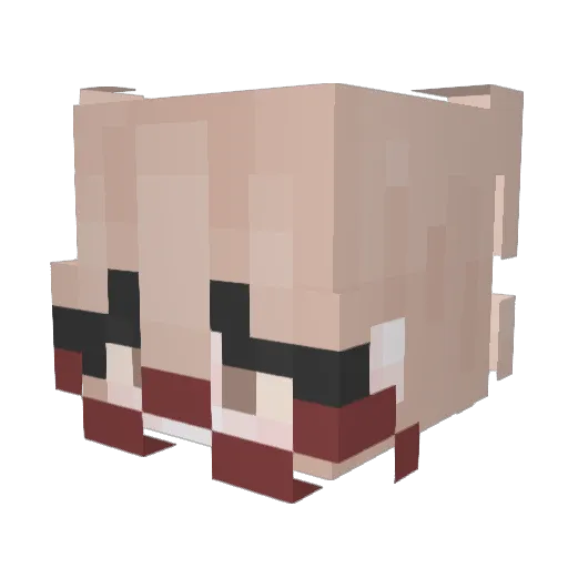 Syfia Minecraft avatar head, 3D render