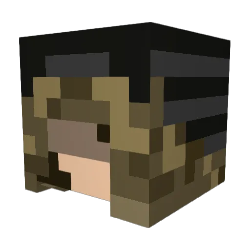 Syflx_ Minecraft avatar head, 3D render