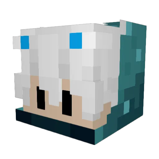 Syfyi Minecraft avatar head, 3D render