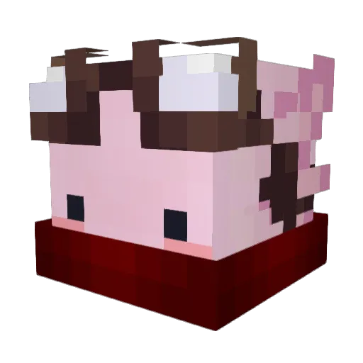 Syfymouse Minecraft avatar head, 3D render