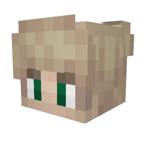 Sygno Minecraft avatar head, 3D render