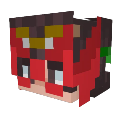Syhael Minecraft avatar head, 3D render