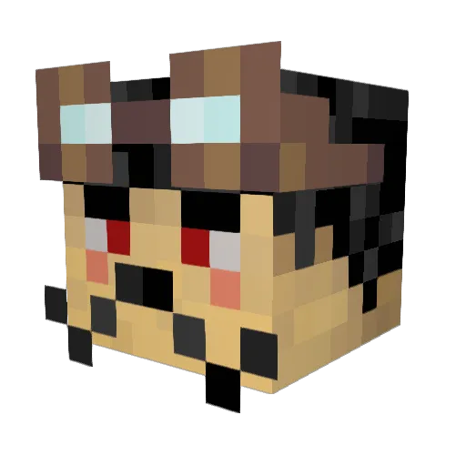 Syhlo Minecraft avatar head, 3D render