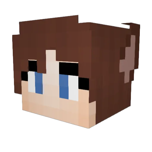 Syhraus Minecraft avatar head, 3D render