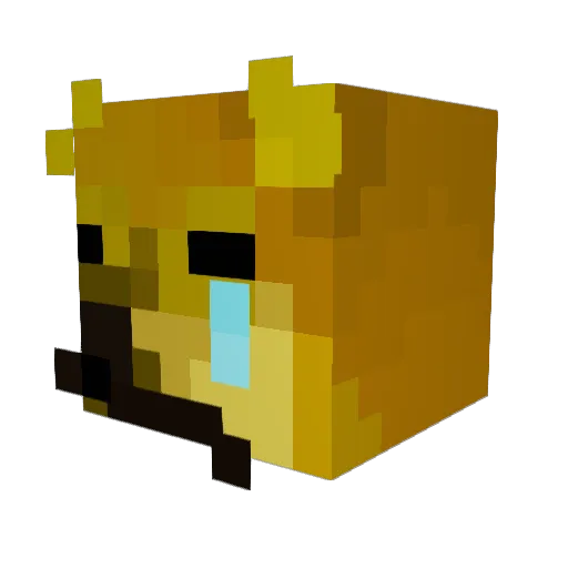 Syiniyed Minecraft avatar head, 3D render
