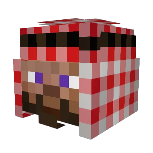 Sykdive Minecraft avatar head, 3D render