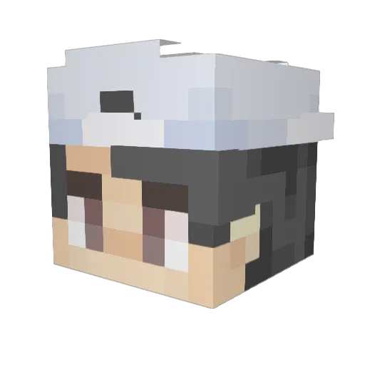 Syked Minecraft avatar head, 3D render