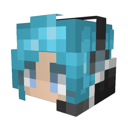 Sykee_o3 Minecraft avatar head, 3D render