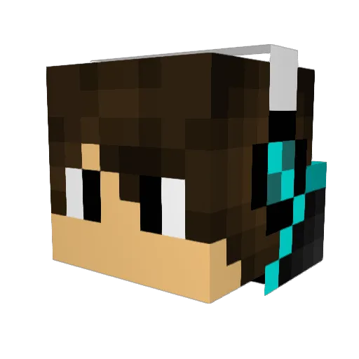Sykenro Minecraft avatar head, 3D render