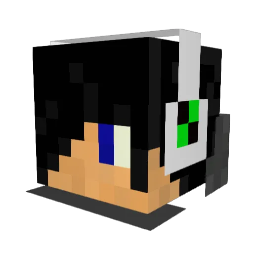 Sykhloss Minecraft avatar head, 3D render