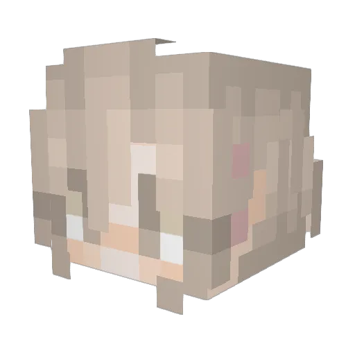 Sykki Minecraft avatar head, 3D render