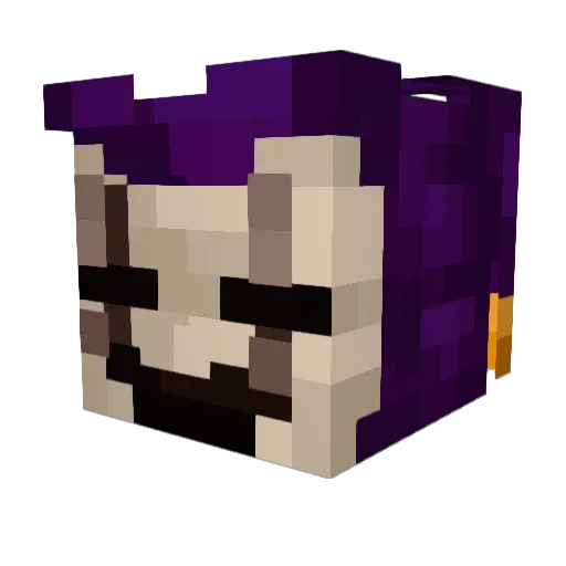 Sykodelico Minecraft avatar head, 3D render