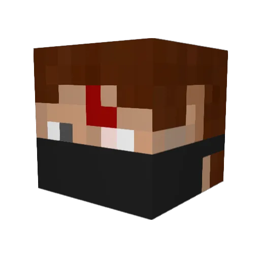 Sykul Minecraft avatar head, 3D render